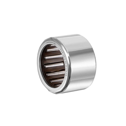 uxcell RC121610 needle roller bearing, angled front view, 3/4 in bore, 1 in OD, 5/8 in width, 2-pack