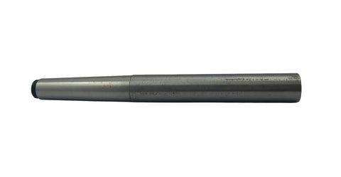 MT2 precision steel lathe alignment test bar mandrel, 180 mm OAL, side view