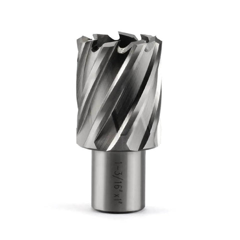 Annular cutter with Weldon shank, 1-3/16 in diameter, metal finish