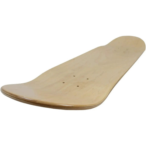 Blank Skateboard Deck With Premium 7-Ply Maple Construction, Natural Wood Finish, 7.63 Inch Wide Board Ready For Custom Graphics