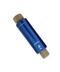 IMOOA blue 2 lb disc brake residual pressure check valve with brass fittings angled side view