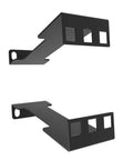 Built Tough 1U Server Rack Depth Extension Kit Drop Right Into Recessed Cabinets With Premium Heavy Duty Steel Build, black metal brackets.