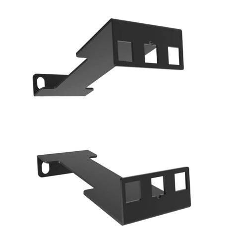 Built Tough 1U Server Rack Depth Extension Kit Drop Right Into Recessed Cabinets With Premium Heavy Duty Steel Build, black metal brackets.