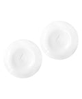 Pair of compact white sensors for Wireless Flood Sensor With Temperature Measurement For Home Automation, Leaks And Drip Alerts, 2 Pack.