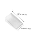 36 Pack Furniture Leveling Shims Stackable Bed Wedges, 1.97" x 1.18" heavy duty plastic shims for stabilizing furniture.
