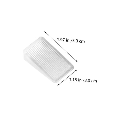 36 Pack Furniture Leveling Shims Stackable Bed Wedges, 1.97" x 1.18" heavy duty plastic shims for stabilizing furniture.