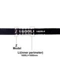 Heavy Duty Transfer Drive Belts 380mm To 800mm V Belt Conveyor Drive Belt Replacement For Industrial Conveyors Durable Flexible And Abrasion Resistant Delivers Strong Traction And Long Life Performance 730mm Length, black V-belt marked Z 1600Li