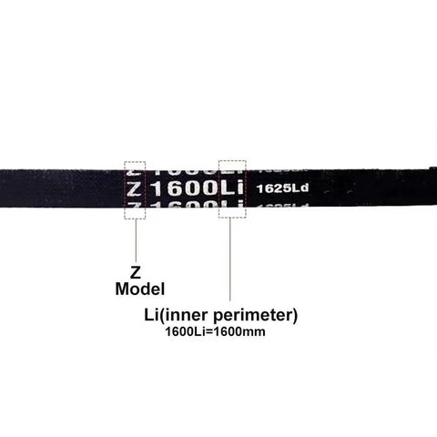 Heavy Duty Transfer Drive Belts 380mm To 800mm V Belt Conveyor Drive Belt Replacement For Industrial Conveyors Durable Flexible And Abrasion Resistant Delivers Strong Traction And Long Life Performance 730mm Length, black V-belt marked Z 1600Li