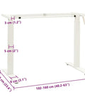 Slick Hand Crank Standing Desk Frame With Smooth Height Adjustment Setup, Rock Solid Carbon Steel Sit Stand Base dimensions.