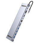 Sleek USB Type C Docking Station With Dual Display Hookup For Laptops showing multiple ports in a compact design for clutter-free setup.
