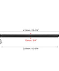 Heavy Duty Steel Cross Arm Bracket For Lamp Posts, black powder coated with dimensions 410mm length, 30mm diameter.