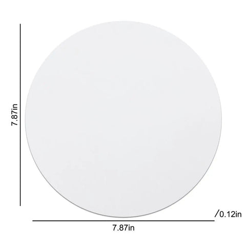 12 Pack White Round Sublimation Mouse Pads 7.87 Inch Diameter For DIY Heat Transfer Crafts Blanks Bulk Set Soft 3mm Thickness