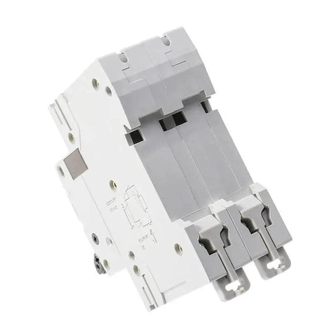 Tough As Nails 2 Pole Din Rail Mini Circuit Breaker Boasts Knockout Overload And Short Circuit Protection Up To 63 Amps 230V Ac for shop and home panel work, compact design.