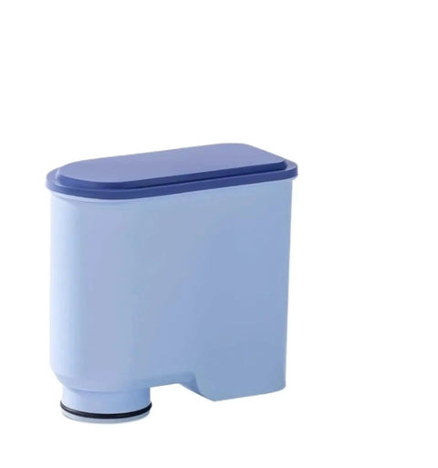 Essential Water Filter Cartridges For Coffee Makers purify brewing tap water; blue plastic cartridge for easy installation.