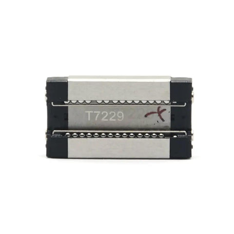 Front view of MGN7H Carriage Block for 7mm MGN7 Linear Motion Slide Rail Guide With Two Spare Balls Included, Durable, Easy Install, Clean Plastic Rail Ready.