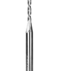 Yonico upcut router bit, 1/8 in dia, 1/4 in shank, solid carbide, 2-flute spiral end mill