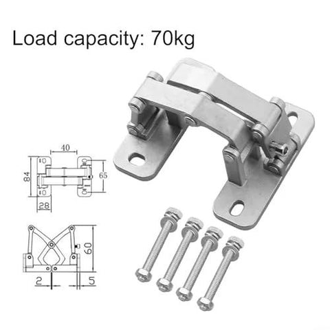 heavy duty stainless steel door hinge with bolts and 70kg load capacity diagram for secure and durable door installation