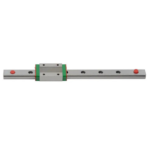 200mm MGN12 Linear Rail Guide With MGN12H Carriage Block For 3D Printers And CNC Machines Beefed Up For Smooth As Butter Precision Includes 2 Red Rubber Stoppers And 8 Fixing Holes For Solid Mounting