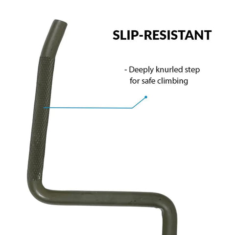 Step-Up Tree Step for Hunting Durable Slip-Resistant Tool-Free Install 4-Inch Step Area Supports Up to 750 Lbs Single Step Platform
