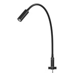 Wall Mounted Reading Light With Touch Dimmer LED 3W Warm White 3000K Black Metal Gooseneck Adjustable Arm On Off Dimming Switch