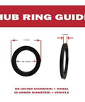 Heavy Duty Poly Carbonate Hub Centric Rings Four Pack Custom Fit For Infiniti And Nissan Wheel Hubs, showing dimensions 66.1mm and 73mm.