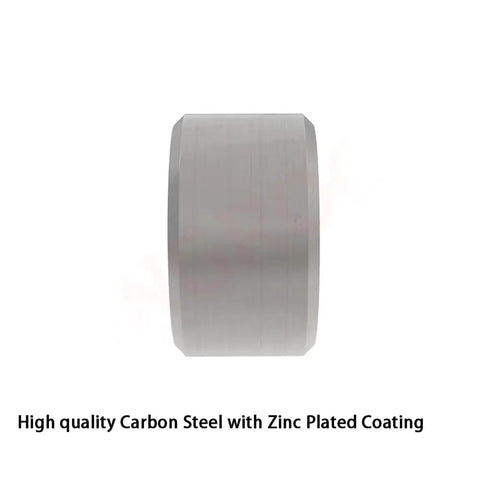 5/16 Inch Bore Shaft Collars In Solid Zinc Plated Carbon Steel With Set Screw Lock, side view, industrial use for CNC machines and 3D printers