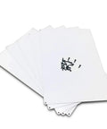 Dope Pearl White Aluminum Sublimation Blanks 200x300x0.65mm With 4 Drilled Holes, 5 Pack, Shown Fanned Out with Screws