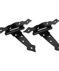 Beefed Up Heavy Duty Gate Hinges For Wood Gates T Post Hinges Black Fence Kit With Screws 6 Inch 2 Pack