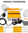 Built Tough And Ready To Roll Portable Electrostatic Spray Paint Gun With Foot Pedal Switch For Quick Diy Metal Upgrades That Delivers Legit Shop Quality Finishes Daily showing product parameters and specifications.