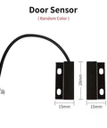 Premium Wireless Smart Lock Electronic Deadbolt Equipped With Smartphone App Control And Digital Key Fob System For Home Office Apartment Hotel Guest Access No Sweat Setup Door sensor with wires, measuring 15mm by 28mm, for security integration.