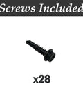 Single screw from Stainless Steel Self Closing Gate Hardware Kit For Vinyl And Wood Fences With 2 Hinges And 1 Latch Black Powder Coated