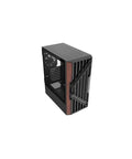 Bangin Walnut Wood Front Panel ATX Mid Tower Gaming PC Case With Tempered Glass Side Panel And Top Mesh For Airflow USB 3.0 And Type-C Front IO Black Steel Build