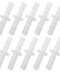 10-pack white plastic oxygen tubing straight connectors