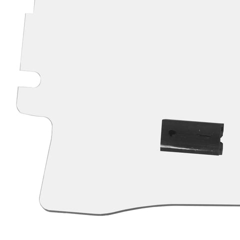 Clear Fold Down Golf Cart Windshield Windscreen For TXT 1994 To 2014 showing edge and mounting hardware