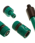 Heavy Duty Outdoor Hose Tap Connectors Precise Pipe Reducers in green featuring various connectors for outdoor use.