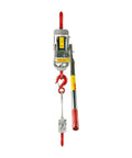Heavy Duty Cable Come Along Ratchet Winch Hoist With Dual Line Lift, 1.5 Ton Capacity, beefy industrial grade, front view