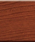 Top Shelf Exterior Wood Finish and Stain Formula in 303 Dark Oak Shade shown on wood, demonstrating rich, dark oak color for outdoor use.