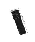 Close-up of black 1/2-inch hex-drive socket bit with sleeve adapter; 3.07 in long, 0.51 in wide.