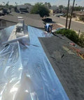 Installation of Big Time Heavy Duty Roofing Insulation With Built In Vapor Barrier For Decks Crawlspace Flat Roofs 1000 Square Feet.