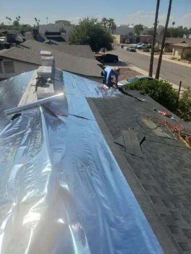 Installation of Big Time Heavy Duty Roofing Insulation With Built In Vapor Barrier For Decks Crawlspace Flat Roofs 1000 Square Feet.