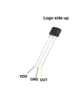 10 Pack Nifty 3 Pin Hall Effect Sensor Magnetic Detector Module ready for plug-and-play with VDD, GND, OUT connections.