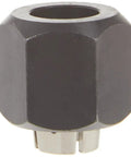 Self-Releasing One Quarter Inch Collet Chuck PR114 for palm routers, showing one-piece collet and nut assembly in black