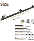 Heavy Duty Black Wrought Iron Stair Railing With Sick Super Grippy Treads For Indoor Outdoor All Weather Home Safety No Sweat Mount For Attic Porch Deck size and length guide