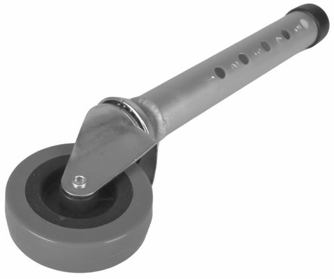 Five Height Adjustable Swivel Walker Caster Wheels Set Of 2, 3-Inch Wheel Diameter With Universal 1-Inch Leg Tubes, sturdy aluminum