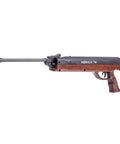 Omnia ZRS Air Rifle With Wood Stock .177 Caliber Recoil Free ZRS System Delivers Lightning 984 FPS, side view of rifle