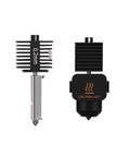 Dope Hotend Kit For A1 Mini 3D Printer Upgrade with Hardened Steel Nozzle 0.2mm front view with heat warning label