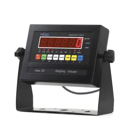 Weighing indicator with LED display and control buttons for Straight Shooting Heavy Duty Wireless Industrial Floor Scale.