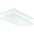 2x4 LED Flat Panel Ceiling Light Kit With 9 Configs, No Fuss Adjustable Lumens Up To 6000 And Color Temps 3500K/4000K/5000K, Satin Lens