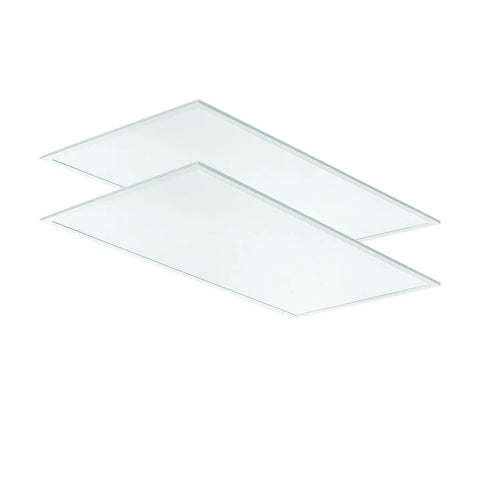 2x4 LED Flat Panel Ceiling Light Kit With 9 Configs, No Fuss Adjustable Lumens Up To 6000 And Color Temps 3500K/4000K/5000K, Satin Lens