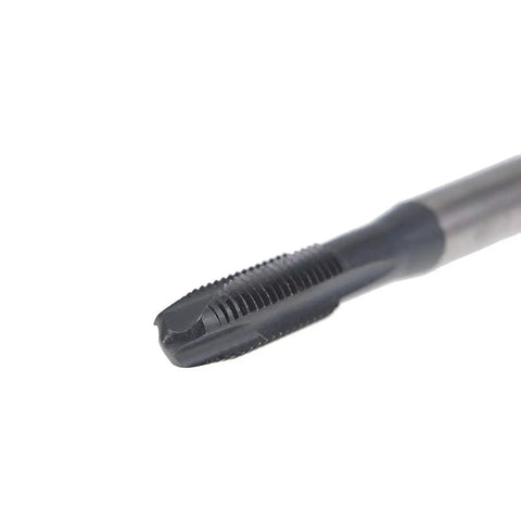 Close-up of Spiral Point Threading Tap M6 X 1.0 With H2 Tolerance TICN Coated High Speed Steel showing tip and spiral design
